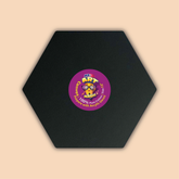 12-Inch Black Hexagon Canvas Board